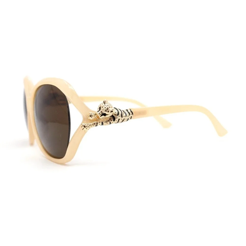 Womens Designer Inspired‎ Sunglasses, Leopard Embellished Frame UV400 Unique New